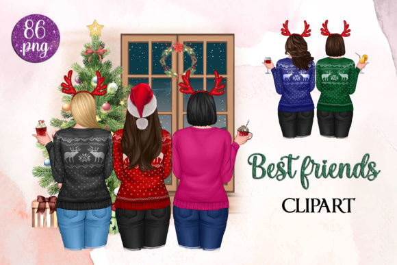 Christmas Drinks, Best Friends Illustration Review