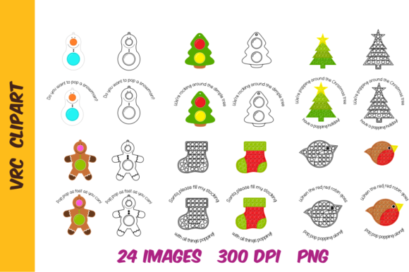 Christmas Fidgets Pop It Toy Illustration Review