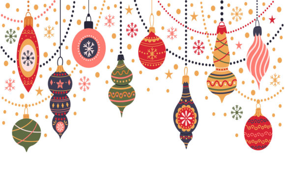 Christmas Holidays Decorations Illustrations for Design Projects