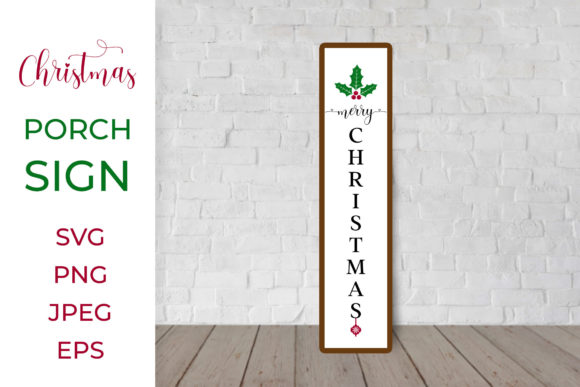 Christmas Porch Sign Illustration for Local Business Branding