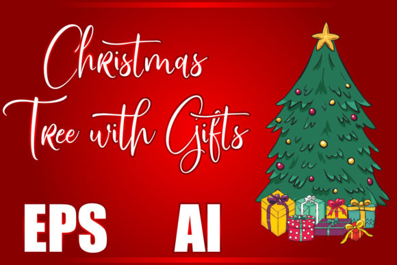 Christmas Tree and Gifts Illustration for Branding