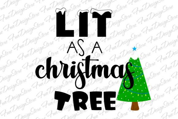 Christmas Tree Quotes Digital Art PNG for Illustrations
