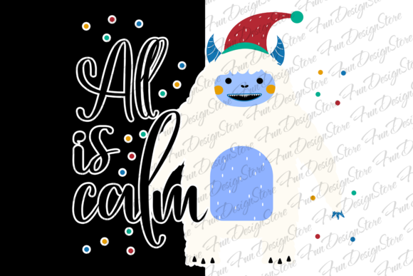 Christmas Yeti Quotes Digital Art PNG for Illustrations