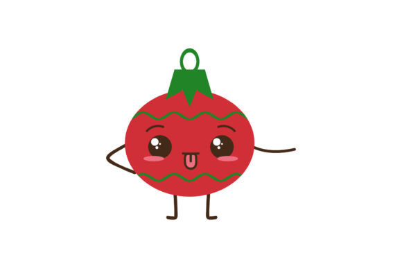Decoration Ball Cute Kawaii Christmas Illustrations