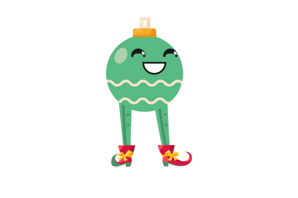 Gnome Foot Kawaii Christmas Ball Illustrations