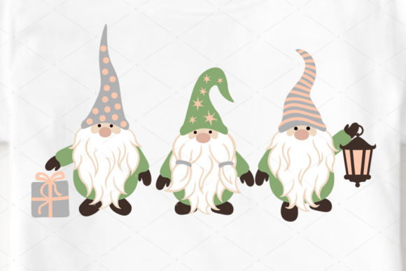Gnomes Christmas Lights Decorations Illustrations