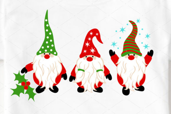 Gnomes Print Christmas Clip Art Gnomies Illustrations