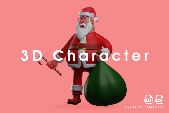 Happy Face Santa Illustration for Christmas Content