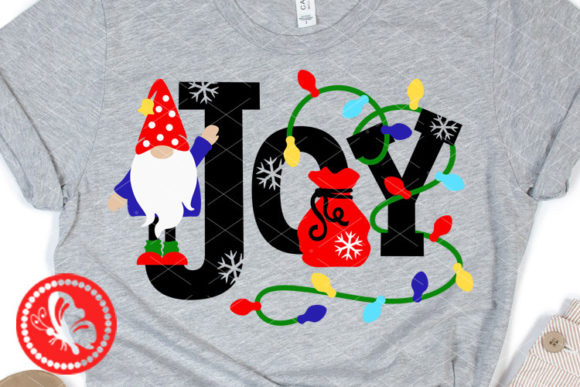 Joy Svg Gnome Christmas Embroidery Design