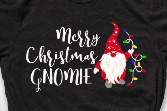 Merry Christmas Gnomie Gnomes Lights Illustrations