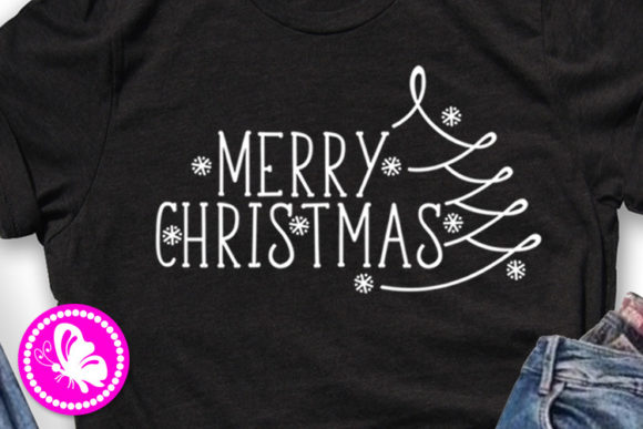 Merry Christmas Tree Decor Cricut Art Illustrations