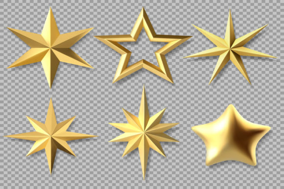 Realistic Christmas Stars Illustrations Review