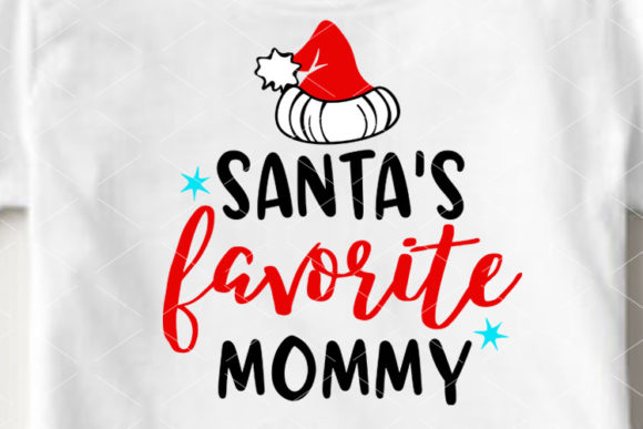 Santa's Favorite Mommy Christmas Gift Illustration