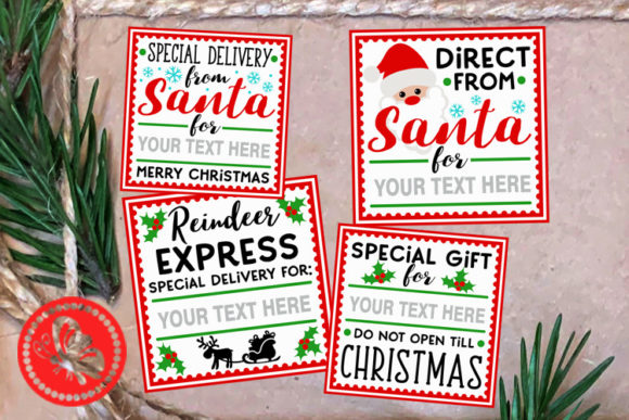 Signs Christmas Stamps Reindeer Express Illustrations